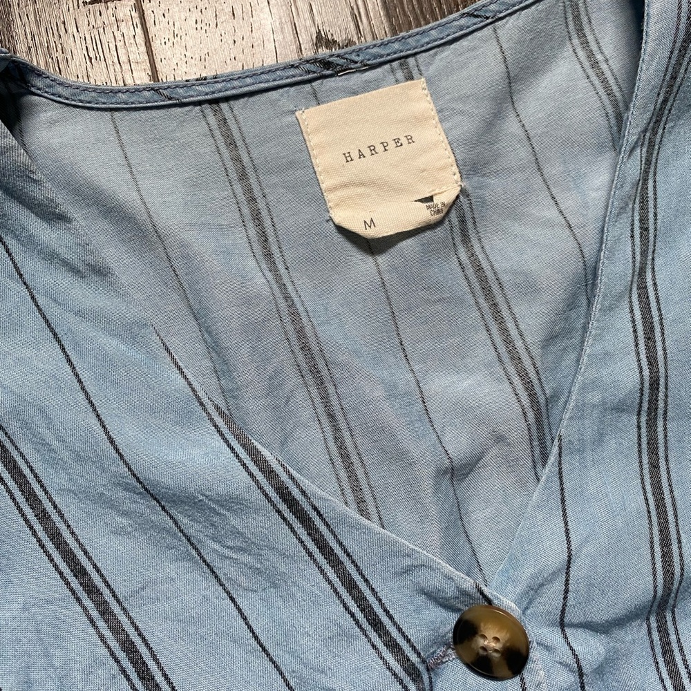 HARPER Boutique Style Women’s Top Blouse Shirt with Buttons Long Sleeve Medium - Picture 8 of 10